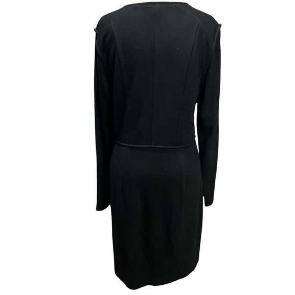 Rag & Bone Yuhlee Dress Womens 10 Black Soft Wool Work Career Modern Evening - Picture 5 of 14